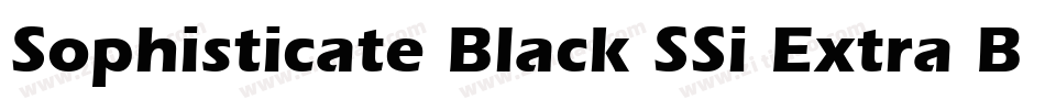 Sophisticate Black SSi Extra Bold字体转换
